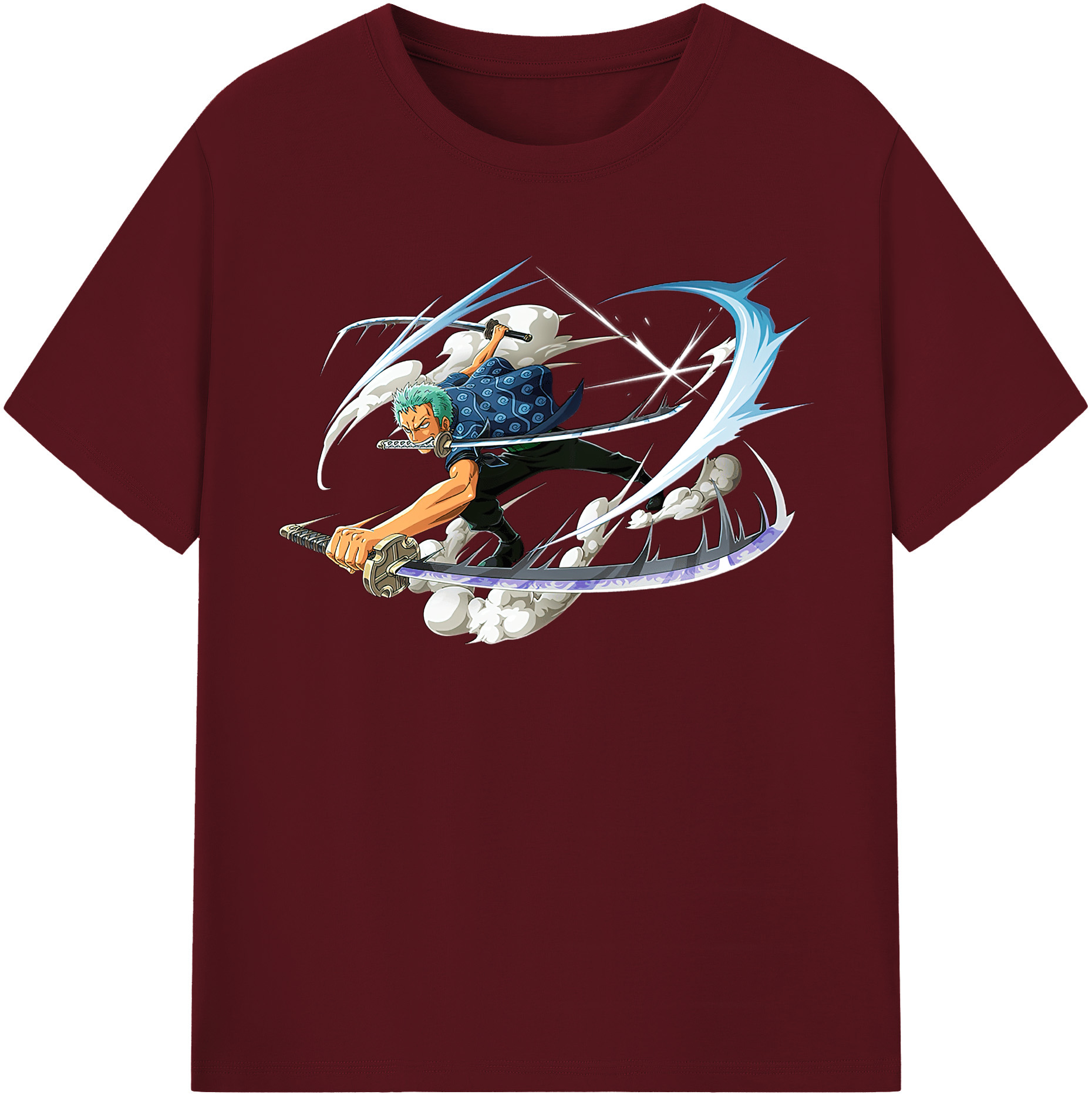 ワンピース ロロノア・ゾロ ONE PIECE Roronoa Zoro 綿100％半袖Tシャツ（フロントプリント）